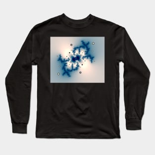 Icy Blue Bubbles Fractal Long Sleeve T-Shirt